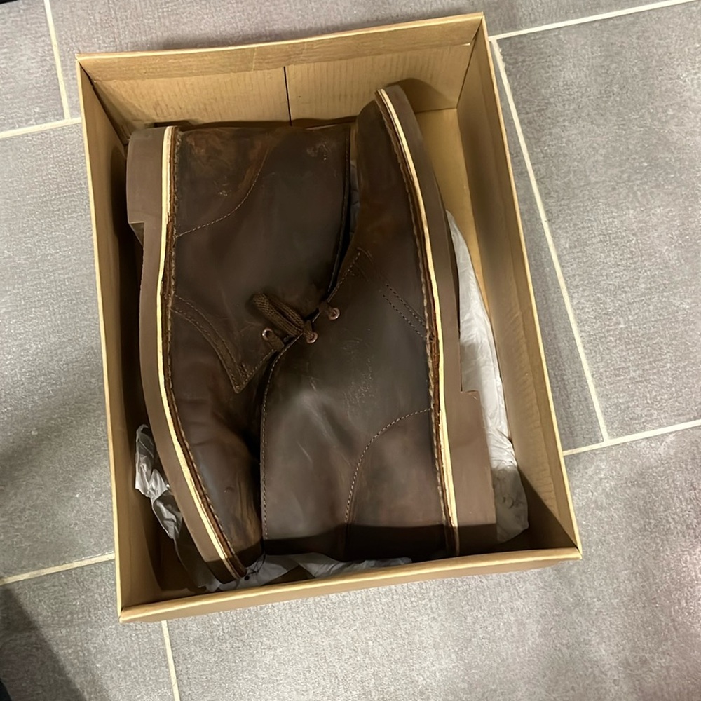 Clark’s brown boots